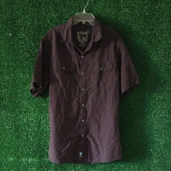 Kuhl Men's Burgundy Or Maroon  Casual Button Down Shirt - Picture 1 of 3